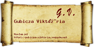 Gubicza Viktória névjegykártya